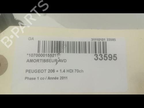 Used Right front shock absorber PEUGEOT 206+ (2L_, 2M_) 1.4 HDi eco 70 (68 hp) 9600971