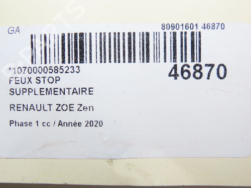 Third brake light RENAULT ZOE (BFM_) ZOE (BFMC, BFMD) | BP28832847L11 