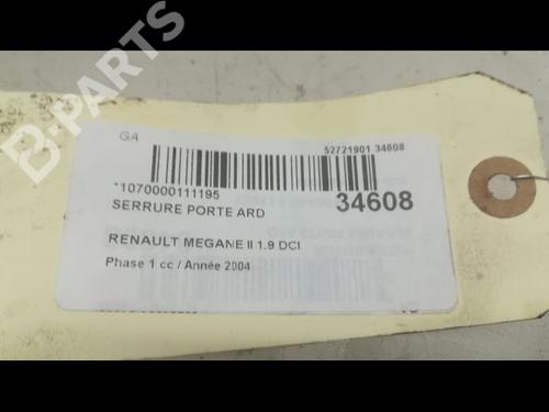 Rear right lock RENAULT MEGANE II Estate (KM0/1_) 1.9 dCi (KMRG, KM1G, KM0G, KM2C) | BP9598140C99 