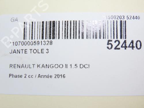 Używane Felga RENAULT KANGOO Express (FW0/1_) 1.5 dCi 90 (FW0G, FW05, FW08, FW11) (90 hp) 28830169