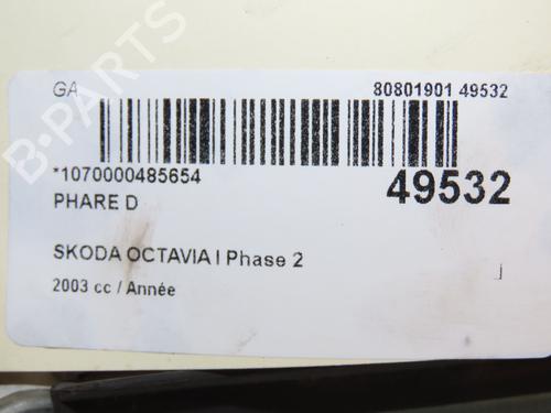 Used Right headlight Right headlight SKODA OCTAVIA I Combi (1U5) 1.9 TDI (90 hp) 19162236 19162236