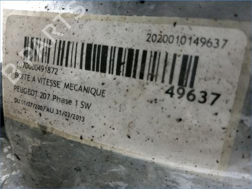 Used Gearbox PEUGEOT 207 SW (WK_) 1.4 16V (95 hp) 17324992