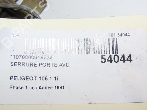 Front right lock PEUGEOT 106 I (1A, 1C) 1.1 | BP29196009C97 