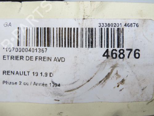 Right front brake caliper RENAULT 19 I (B/C53_) 1.9 D (B/C534, B/C53J) | BP14877772M104 