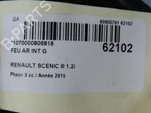 Used Left tailgate light Left tailgate light RENAULT SCÉNIC III (JZ0/1_) 1.2 TCe (JZ16) (132 hp) 39938130 39938130