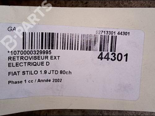 Right mirror FIAT STILO (192_) 1.9 JTD (192_XF1A) | BP9619170C27 