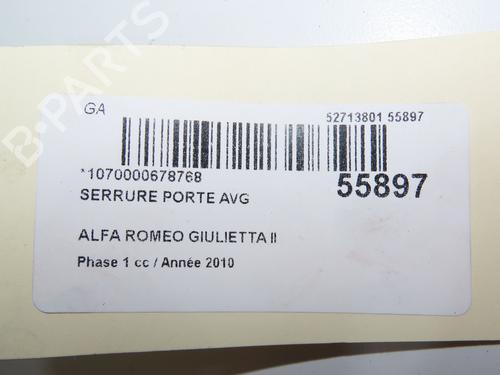 Venstre fortil lås ALFA ROMEO GIULIETTA (940_) 1.6 JTDM (940FXD1A) (105 hp) 31141137