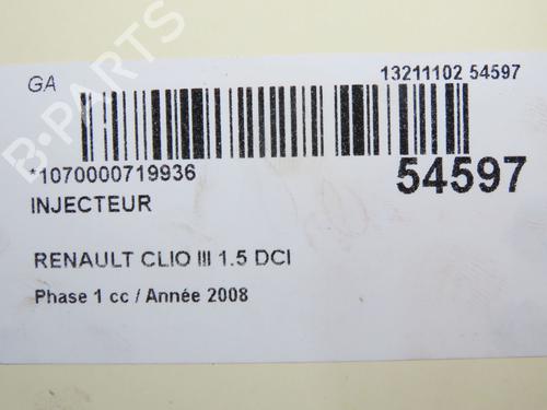 Injector RENAULT CLIO III (BR0/1, CR0/1) 1.5 dCi (C/BR0G, C/BR1G) | BP32432900M100 