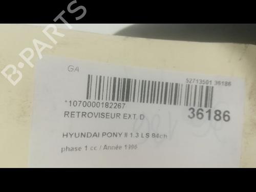 Used Right mirror HYUNDAI ACCENT I (X-3) 1.3 i 12V (84 hp) 23176219