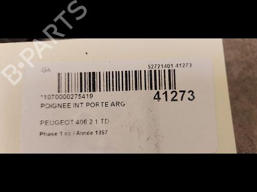 Used Front left interior door handle PEUGEOT 406 (8B) 2.1 TD 12V (109 hp) 23175951