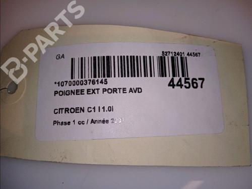 Front right exterior door handle CITROËN C1 (PM_, PN_) 1.0 | BP11102294C129 