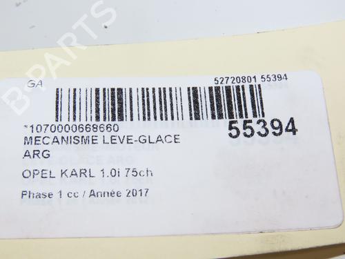 Rudehejsemekanisme venstre bagtil OPEL KARL (C16) 1.0 (75 hp) 29415178