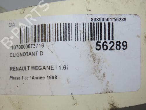 Used Right front indicator RENAULT MEGANE I Coach (DA0/1_) 1.6 e (DA0F) (90 hp) 31155154