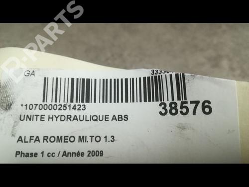 ABS pump ALFA ROMEO MITO (955_) 1.3 MultiJet (955AXH1B, 955AXT1A) | BP9609863M43 