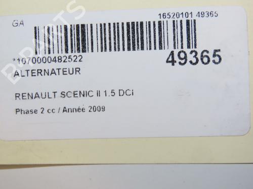 Used Alternator RENAULT SCÉNIC II (JM0/1_) 1.5 dCi (JM1E, JM16) (106 hp) 28967044