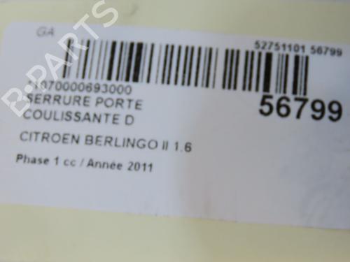 Rear right lock CITROËN BERLINGO MULTISPACE (B9) 1.6 HDi 90 | BP36367709C99 - Image 3