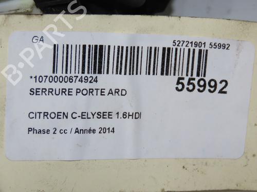 Rear right lock CITROËN C-ELYSEE (DD_) 1.6 HDI 92 | BP32332385C99 - Image 8