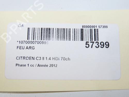 Used Left taillight Left taillight CITROËN C3 II (SC_) 1.4 HDi 70 (SC8HZC, SC8HR0, SC8HP4) (68 hp) 33860743 33860743