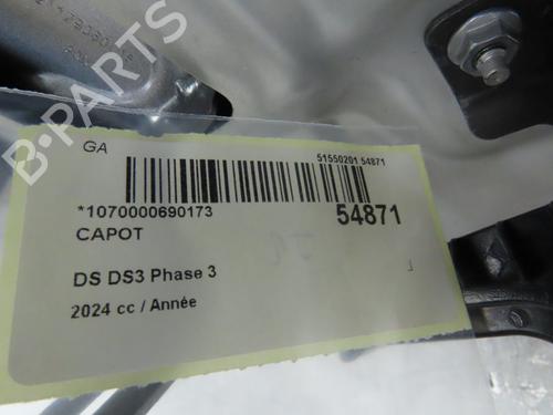 Used Hood Hood DS DS 3 / DS 3 CROSSBACK (UR_, UC_, UJ_) 1.2 PureTech 130 (URHNSS) (131 hp) 31935983 31935983