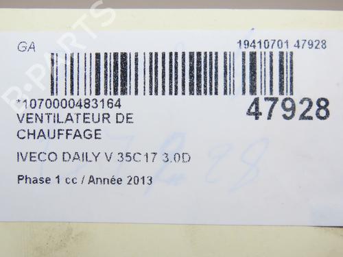 Ventilator motor IVECO DAILY V Van 35C17, 35S17, 40C17, 45C17, 50C17, 60C17, 65C17, 70C17 (170 hp) 28829330