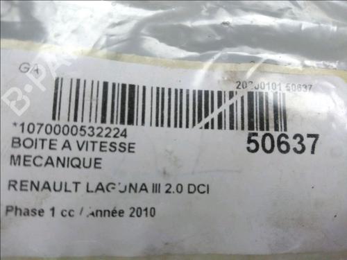 Used Gearbox RENAULT LAGUNA III (BT0/1) 2.0 dCi (BT07, BT0J, BT14, BT1A, BT1S) (131 hp) 19326488