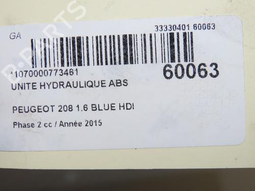 Used ABS pump ABS pump PEUGEOT 208 I (CA_, CC_) 1.6 BlueHDi 100 (100 hp) 40437860 40437860