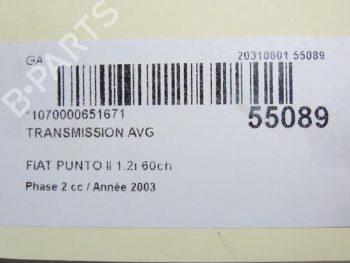 Left front driveshaft FIAT PUNTO (188_) 1.2 60 (188.030, .050, .130, .150, .230, .250) | BP30522312M38 