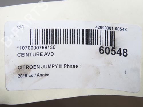 Front right seatbelt CITROËN JUMPY III Van (V_) 2.0 BlueHDi 180 | BP38571214I25 - Image 3