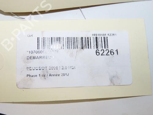 Used Starter Starter PEUGEOT 3008 I MPV (0U_) 2.0 HDi 150 / BlueHDi 150 (150 hp) 40026282 40026282