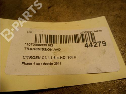 Right front driveshaft CITROËN C3 II (SC_) 1.6 HDi | BP9768154M39 