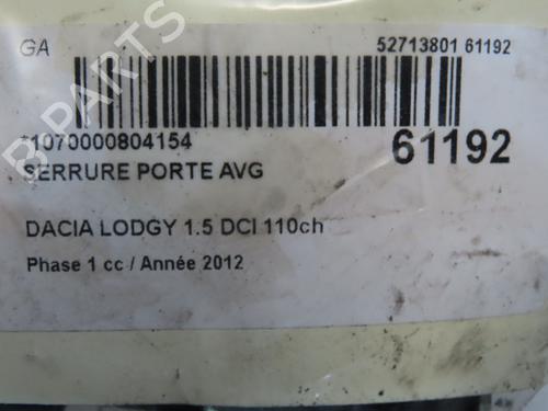 Front left lock DACIA LODGY (JS_) 1.5 dCi (JSMC, JSAF) | BP38915850C98 - Image 6