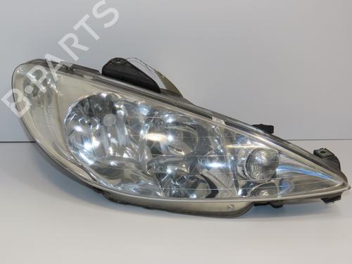 Used Right headlight PEUGEOT 206 Van 1.4 HDi (68 hp) 28802246