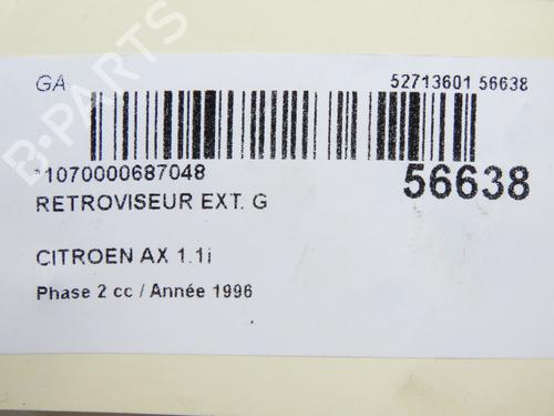 Used Left mirror CITROËN AX (ZA-_) 11 (60 hp) 31179740