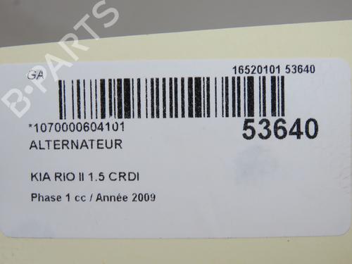 Alternator KIA RIO II (JB) 1.5 CRDi | BP36850200M7  - Image 6