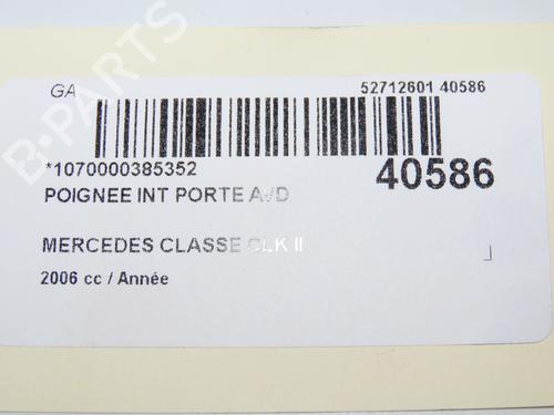 Used Front right interior door handle Front right interior door handle MERCEDES-BENZ CLK Convertible (A209) CLK 320 CDI (209.420) (224 hp) 11102353 11102353