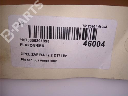 Interior roof light OPEL ZAFIRA A MPV (T98) 2.2 DTI 16V (F75) | BP11103949I8 