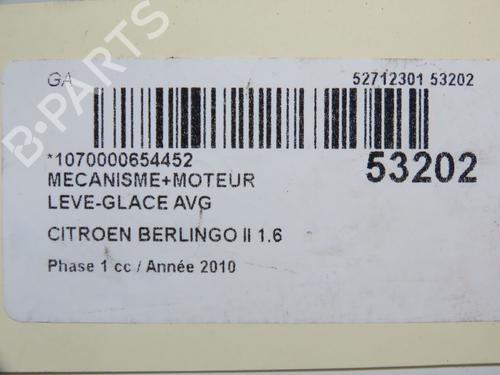 Front left window mechanism CITROËN BERLINGO Box Body/MPV (B9) 1.6 HDi 75 | BP30333625C22