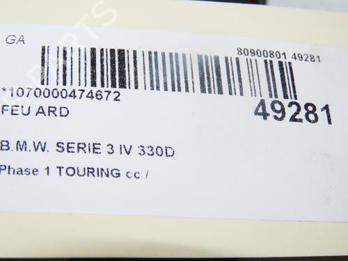Used Right taillight BMW 3 Touring (E46) 330 d (184 hp) 28832630