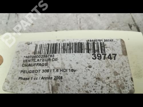Heater blower motor PEUGEOT 308 I (4A_, 4C_) 1.6 HDi | BP9608622M62 