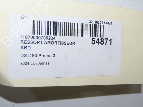 Used Shock absorber spring Shock absorber spring DS DS 3 / DS 3 CROSSBACK (UR_, UC_, UJ_) 1.2 PureTech 130 (URHNSS) (131 hp) 31865251 31865251