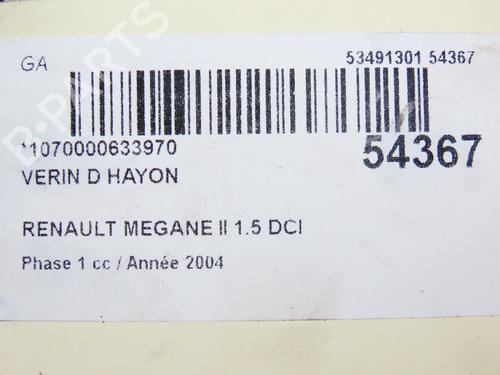 Used Tailgate lift support RENAULT MEGANE II (BM0/1_, CM0/1_) 1.5 dCi (BM02, BM13, BM2A, CM02, CM13) (101 hp) 28802205