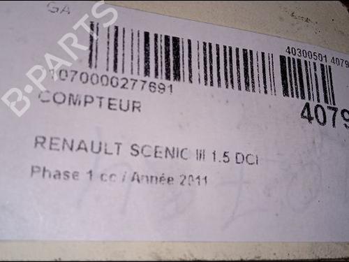 Used Instrument cluster RENAULT GRAND SCÉNIC III (JZ0/1_) 1.5 dCi (JZ09, JZ0D, JZ10, JZ14, JZ1G, JZ29, JZ2C) (110 hp) 9613757