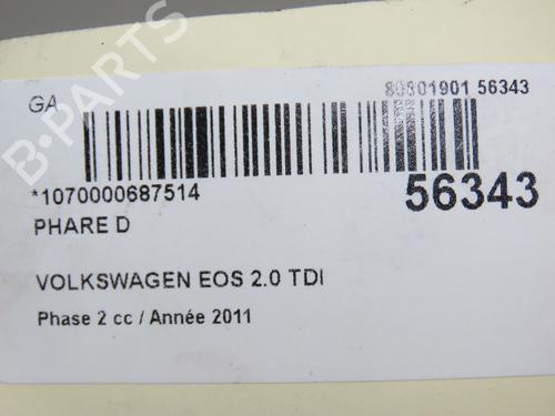 Used Right headlight VW EOS (1F7, 1F8) 2.0 TDI 16V (140 hp) 31077371