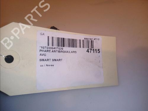 Used Left front fog light Left front fog light SMART FORTWO Coupe (450) 0.7 (450.352, 450.332) (61 hp) 13357061 13357061