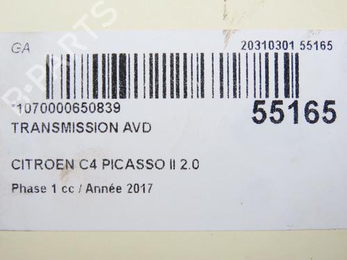 Right front driveshaft CITROËN C4 Grand Picasso II (DA_, DE_) 2.0 BlueHDi 150 | BP29551188M39 
