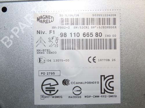 Radio PEUGEOT 2008 I (CU_) 1.2 THP 110 / PureTech 110 | BP37705505E6 - Image 3