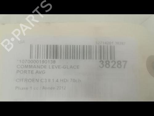 Used Left front window switch CITROËN C3 II (SC_) 1.4 HDi 70 (SC8HZC, SC8HR0, SC8HP4) (68 hp) 9603902