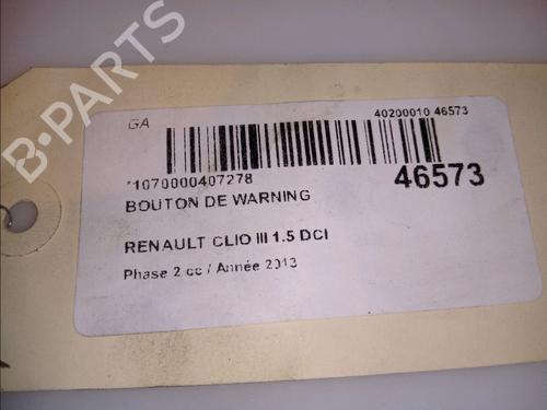 Used Warning switch RENAULT CLIO III (BR0/1, CR0/1) 1.5 dCi (75 hp) 11418124