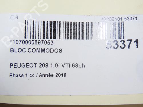 Steering column stalk PEUGEOT 208 I (CA_, CC_) 1.0 VTi | BP28830268I23 