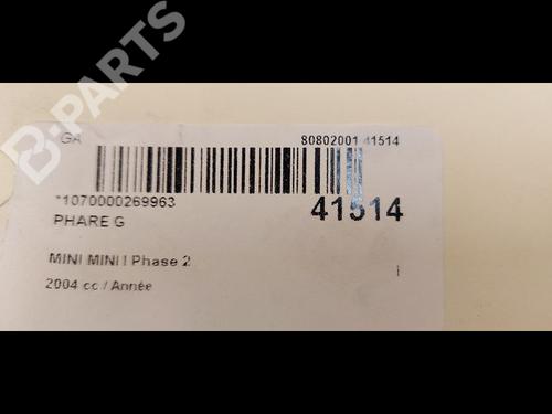 Left headlight MINI MINI (R50, R53) One | BP9612590C28 